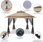 OASISHOME Pop-up Gazebo Portable Instant Canopy Tent 12x12, One-Push Locking - Image 2