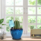 Ceramic Pots for Plant with Self Watering Globes, 6 inch Planters for Indoor - Image 2