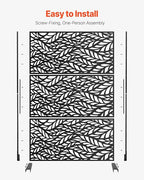 VEVOR Metal Privacy Screen, Outdoor Privacy Screens & Panels, Freestanding - Image 5