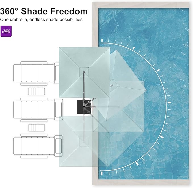 PURPLE LEAF 10 FT Outdoor Umbrella - Image 5
