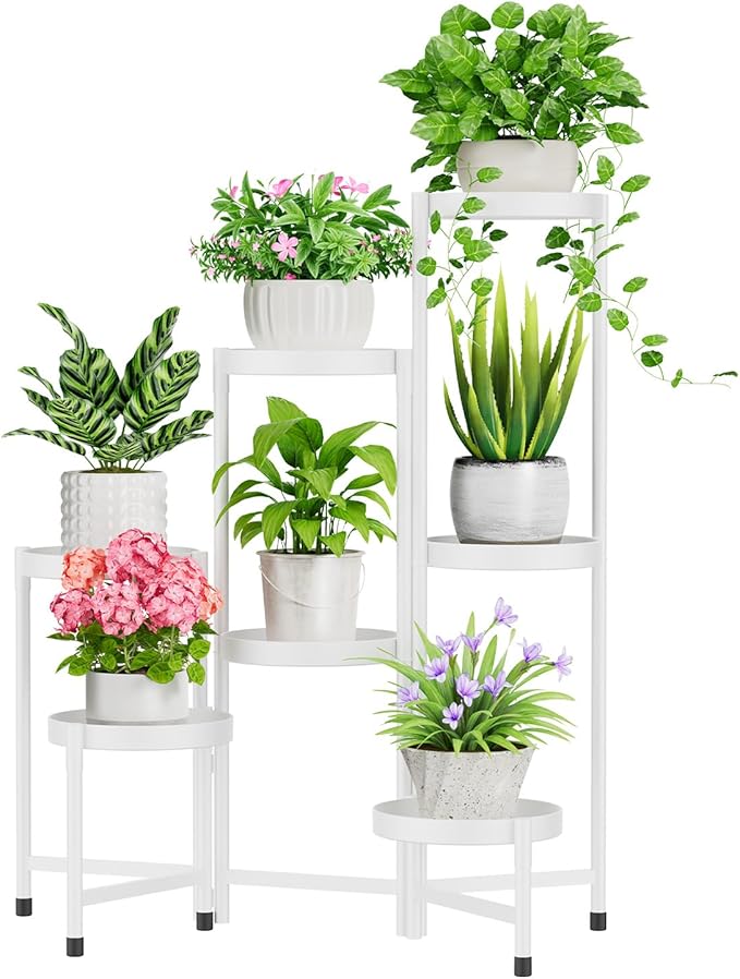 iDavosic.ly Plant Stand Indoor Outdoor, 7 Tier Corner Metal Flower Display by iDavosicly