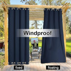 NICETOWN Outdoor Curtain for Patio Waterproof, Rustproof Top and Bottom Grommet - Image 4