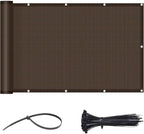LOVE STORY 3.3'x19.7' Brown Balcony Screen Privacy Fence Cover UV Protection by LOVESTORY