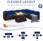 NICESOUL 7 Piece Large Size Patio Sectional Furniture Set - Image 4