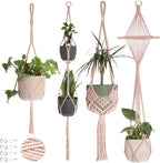 Nook Theory 4-Pack Macrame Plant Hangers by NookTheory