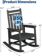HDPE Rocking Chair Outdoor Set of 2 - Image 2