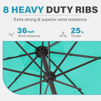 MEWAY 12ft Patio Umbrella Outdoor Table Umbrellas - Image 5