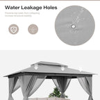 LAUSAINT HOME Semi-Permanent Outdoor Patio Gazebo 10'x13', Heavy Duty Party - Image 6