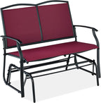 Best Choice Products 2-Person Outdoor Patio Swing Glider Steel Bench Loveseat by BestChoiceProducts