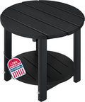 LZRS Round Adirondack Side Table Double End Table, Outdoor Side Tables by LZRSPET