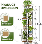 Bamworld Tall Plant Stand Indoor, 7 Tier Plant Shelf - Image 4