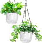 Melphoe 2 Pack Self Watering Hanging Planters Indoor Flower Pots, 6.5 Inch by Melphoe