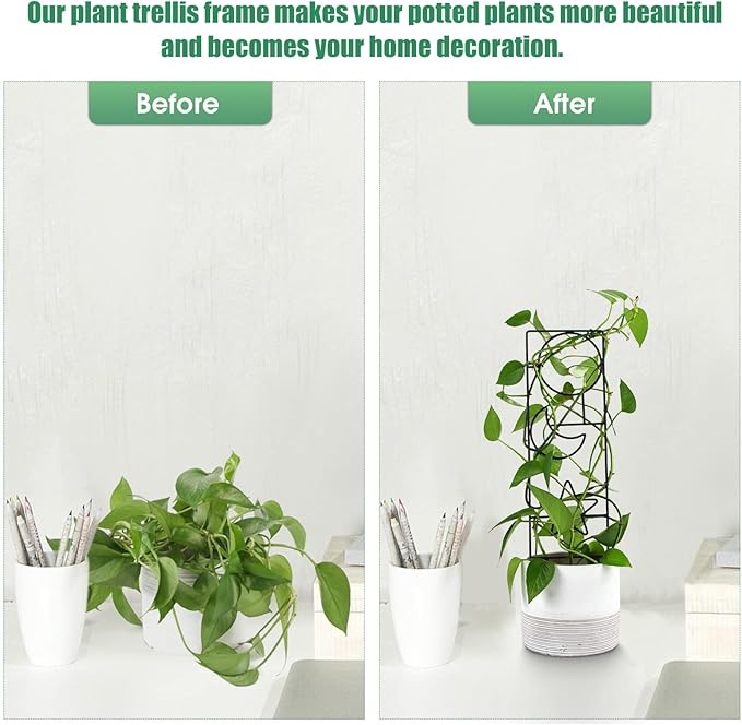 Plant Trellis for Climbing Plants Indoor, 15.94Inch Small Garden Metal - Image 5