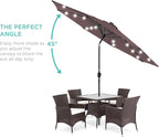 Best Choice Products 10ft Solar Polyester LED Lighted Patio Umbrella w/Tilt - Image 2