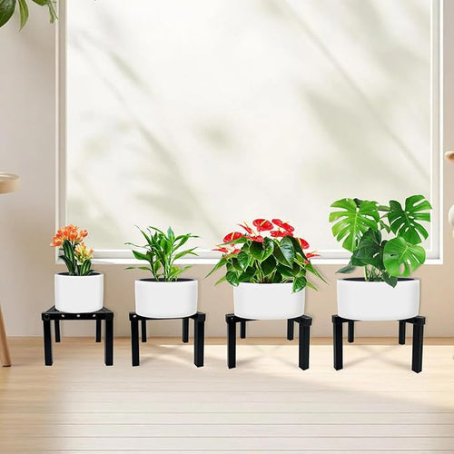 4 Pcs Four Legs Adjustable Metal Plant Stand - Image 2