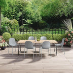 2xhome Set of 2 Modern Stackable Armless Dining Chairs, Plastic Shell Seat - Image 8