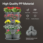 VIVOSUN 2-Pack 5 Tier Vertical Gardening Stackable Planter - Image 4