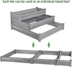 Yaheetech 3 Tier 47 x 47 x 22in Raised Garden Bed Horticulture Outdoor Elevated - Image 4