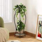 Plant Stand Indoor, 2 Tier Round Tall Plant Stand, Flower Pot Stand, Plant - Image 2