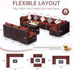 NICESOUL 11 Piece Modern Outdoor Patio Furniture Set - Image 4