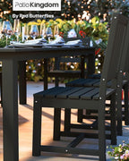 5-Piece Black Outdoor Dining Set - Image 8
