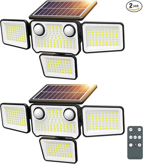 4500LM Solar Lights Outdoor Waterproof, 254 LED Solar Flood Lights Outdoor by SZPOWER