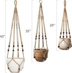 Mkono 3 Pack Macrame Plant Hangers Indoor Different Size Hanging Planter Basket - Image 2