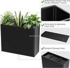 Metal Large Planter Box 38" L x 13" W x 30" H, Heavy Duty Tall Rectangle - Image 3