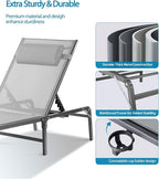 4 Pack Foldable Chaise Lounge Chair - Image 6