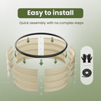 ZXZYHFTY Round Galvanized Raised Garden Bed kit, Round Large Metal Raised - Image 5
