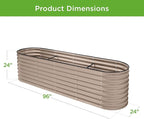 Best Choice Products 8x2x2ft Metal Raised Garden Bed, Oval Outdoor Deep Root - Image 7