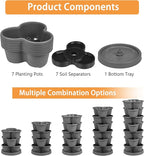 VECELO 7 Tier Vertical Garden Planter, Self Watering Stackable Planters - Image 7