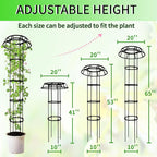 2-Pack 65-Inch Garden Trellis for Climbing Plants, Heavy-Duty Metal Obelisk - Image 2