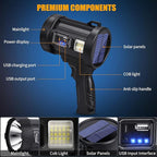 Rechargeable Spotlight, 99000 Lumens Bright LED Spotlight Flashlight, Long - Image 8