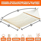 Castaway Living 13 ft. Double Traditional Hand Woven Navy Polyester Rope - Image 2