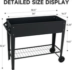 Raised Garden Bed with Legs and Wheels Removable - Image 2