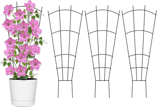 4 Pack 32'' Garden Trellis for Climbing Plants Outdoor Metal Trellis for Potted by Yaocom