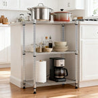 450 lbs Wire Storage Shelving 3-Tier Utility Shelving Unit Steel Organizer Wire - Image 6