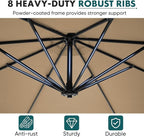OLIXIS 9.7FT Offset Patio Umbrella - Image 4