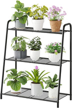 3-Tier Corner Plant Stand, Metal Black Flower Pot Rack, Indoor Outdoor Heavy by Unknown