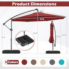Tangkula 10ft Solar LED Patio Umbrella - Image 4
