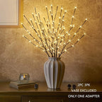 Vanthylit Set of 2 3PK 30" Brown Lighted Twig Stakes 120 Warm White Pathway - Image 2