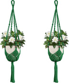 USLAI Macrame Plant Hanger Indoor Outdoor, Fits 3 to 6.5 inch Pots, Hanging by USLAI