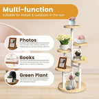 GEEBOBO 5 Tier Plant Stand Indoor, Metal Wood Plant Stands - Image 5