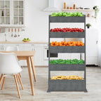 DoCred Vertical Wooden Raised Garden Bed, 5 Tier Garden Planters Freestanding - Image 9