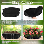 2PCS 24Inch Upgraded Planter Basket Liners Fabric Window Box Liners Felt Trough - Image 5