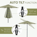 Tempera Patio Market Outdoor Table Umbrella - Image 2