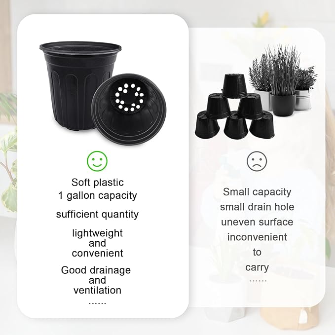 Anyumocz 90Pcs 1 Gallon Nursery Pots - Image 5
