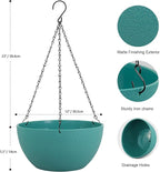 12 inch Large Hanging Planters for Indoor Outdoor Plants, 2 Pack Hanging Flower - Image 2