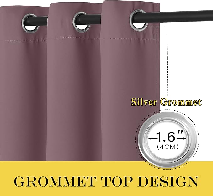 NICETOWN Blackout Curtains for Sliding Glass Door Room Divider Noise Reduce - Image 4